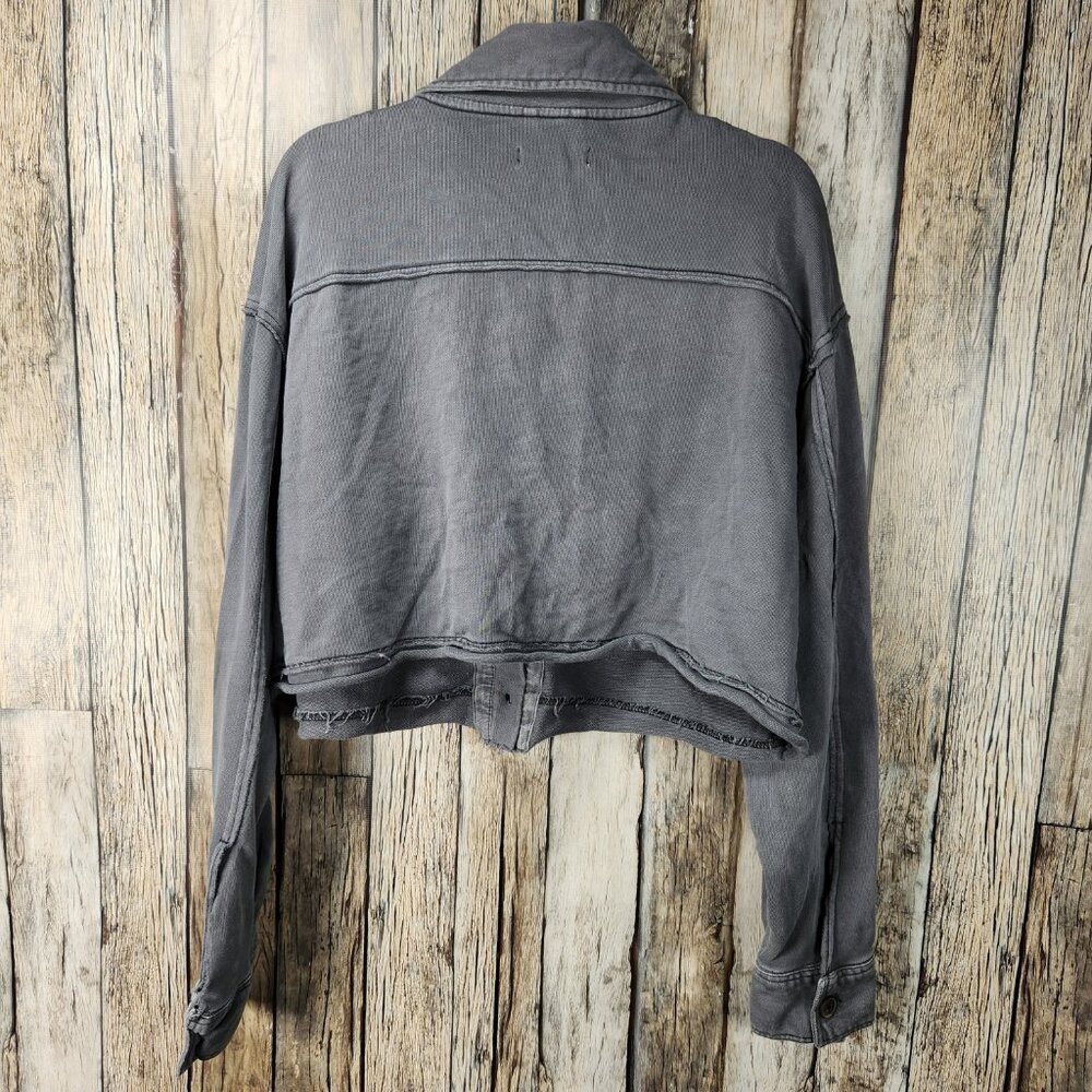 Free People SATURDAY Cropped Shirt Jacket - M - Picture 11 of 12